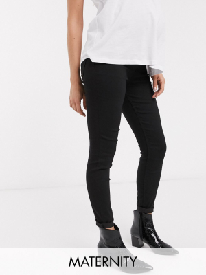 New Look Maternity Overbump Jegging In Black