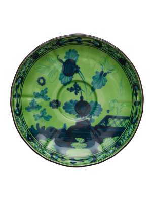 Oriente Italiano Tea Saucer, Malachite