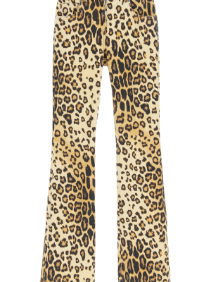 Etro Leopard Printed High-rise Flared Jeans