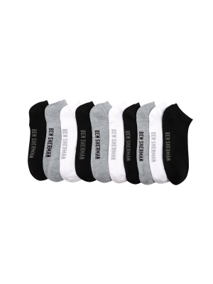 Men's 10-pack Low-cut Solid Socks - White/grey/black