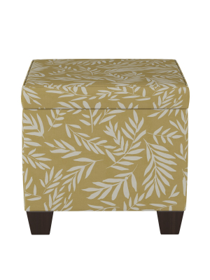 Fairland Storage Ottoman Golden Leaf Print - Threshold™