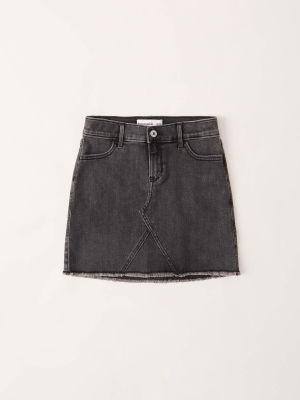 Mid Rise Denim Skirt