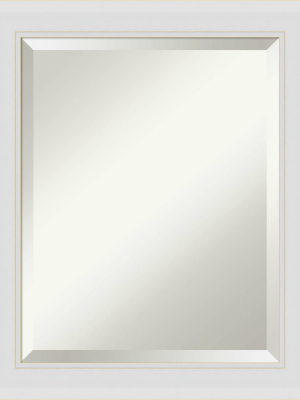20" X 24" Flair Framed Bathroom Vanity Wall Mirror Soft White - Amanti Art