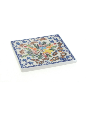 Blue Rose Polish Pottery Atlantis Tile