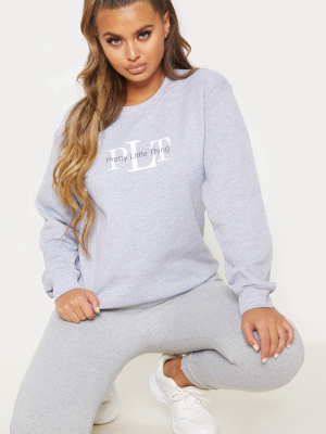 Prettylittlething Grey Marl Sweater