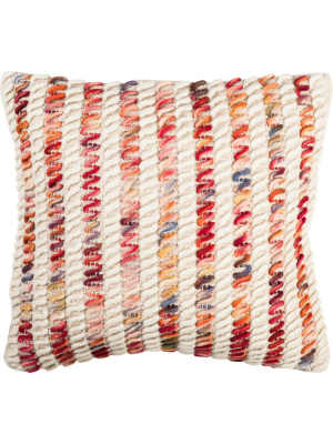 Candy Cane Looped Pillow Candy Red