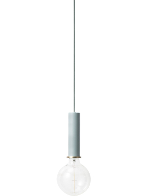 Open Box - Collect Lighting - Socket Pendant High - Dusty Blue