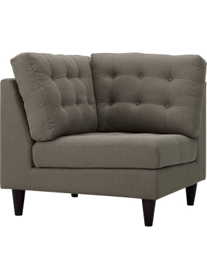 Empress Upholstered Fabric Corner Sofa Granite - Modway