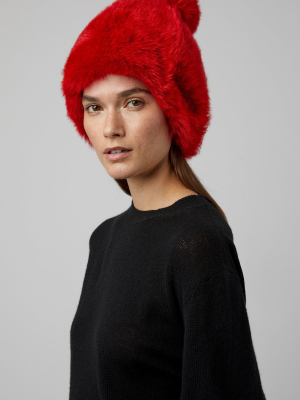 Sabia Pompom-embellished Fur Hat