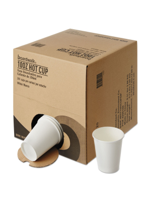 Boardwalk Convenience Pack Paper Hot Cups 10 Oz White 261/carton Wht10hcupop