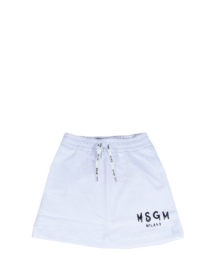 Msgm Kids Logo Print Drawstring Skirt