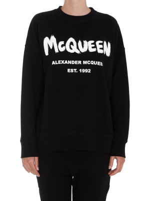 Alexander Mcqueen Graffiti Print Sweatshirt