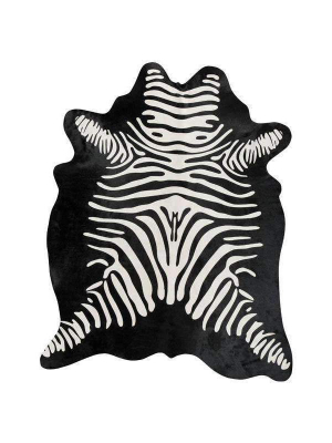 Zebra Reverse Animal Print Cowhide
