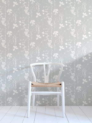 Herbario Wallpaper In Dove Design By Aimee Wilder