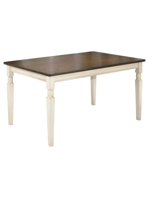 Whitesburg Rectangular Dining Room Table Wood/brown/cottage White - Signature Design By Ashley