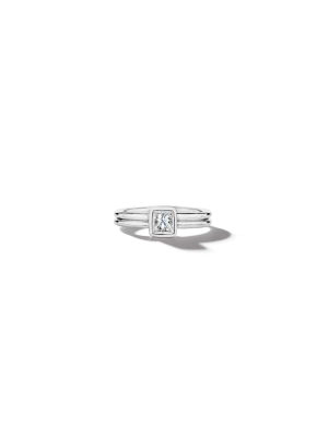 Princess Cut Diamond Double Band Ring