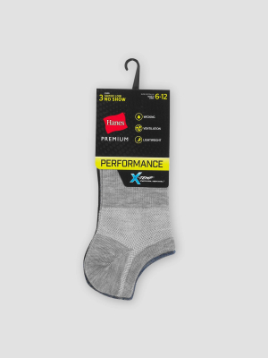 Men's Hanes Premium Performance Super Low No Show Socks 3pk