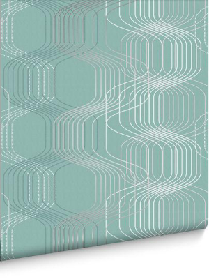 Revival Wallpaper In Aqua From The Exclusives Collection By Graham & Brown