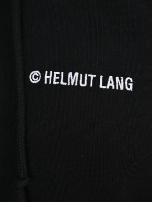 Helmut Lang Logo Embroidered Hoodie