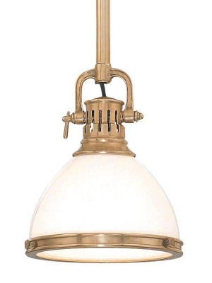 Randolph 1 Light Pendant Aged Brass