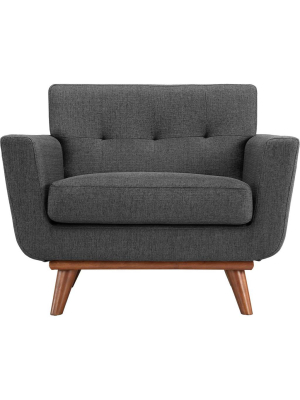 Emory Upholstered Armchair Gray