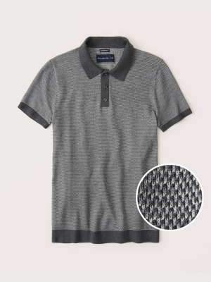 Pima Cotton Textured Knit Polo