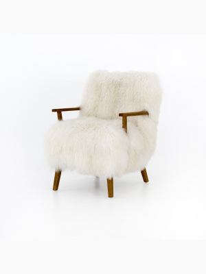 Ashland Armchair-mongolia Cream Fur