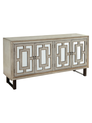 Treasure Trove Garner Media Credenza Cream