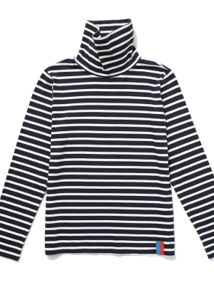 The Turtleneck - Navy/cream