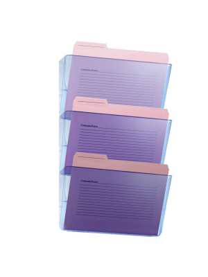 Officemate Wall File Box, Letter Blue