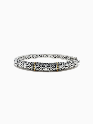 Effy 925 Sterling Silver And 18k Gold Bangle