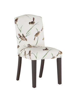 Camel Back Dining Chair Audobon Cream Green - Cloth & Company