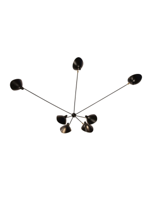 Serge Mouille 7-still Arm Spider Wall Sconce