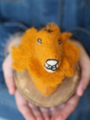 Felted Lion Mount