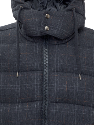 Herno Checked Hooded Down Jacket