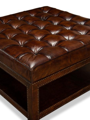 Vintage Tufted Ottoman