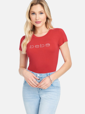 Crystal Logo Short Sleeve Tee