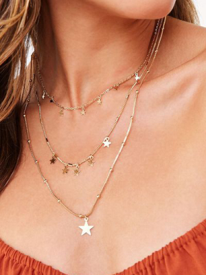 Star Charm Necklace Set