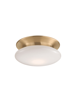 Irvington Led Flush Mount Satin Brass