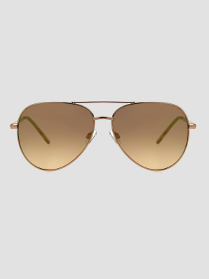 Women's Aviator Sunglasses - A New Day™ Rose Gold