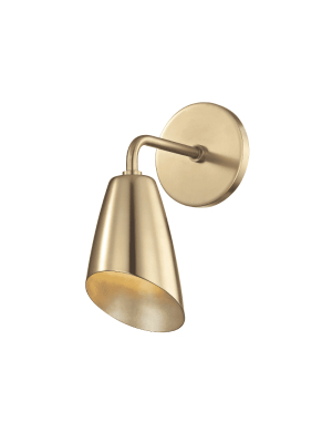 Kai 1 Light Wall Sconce - Aged Brass