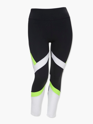 Plus Size Active Colorblock Leggings