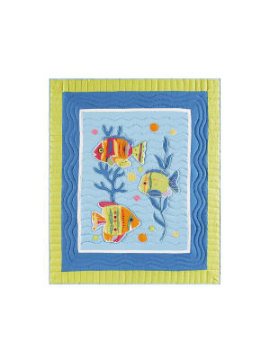 C&f Home Fish Outta Water Cotton Quilted Throw