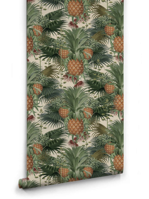 Pineapple Harvest Wallpaper In Day From The Kingdom Home Collection By Milton & King