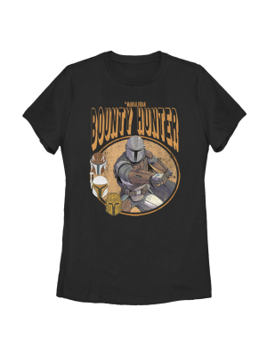 Women's Star Wars The Mandalorian Mando Bounty Hunter Fist T-shirt