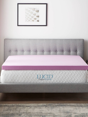 Comfort Collection 3" Lavender Infused Memory Foam Mattress Topper - Lucid