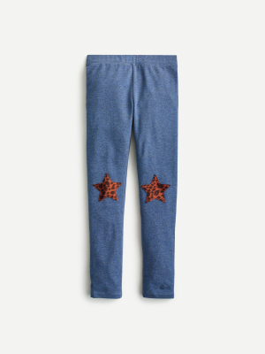 Girls' Everyday Leggings With Star Knee Patches