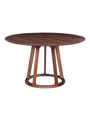 Aldo Round Dining Table Walnut