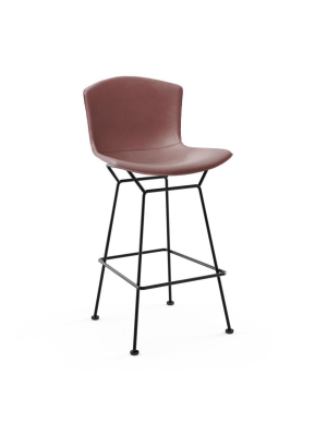 Bertoia Leather-covered Stool