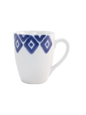 Vietri Viva Santorini Diamond Mug - Blue & White